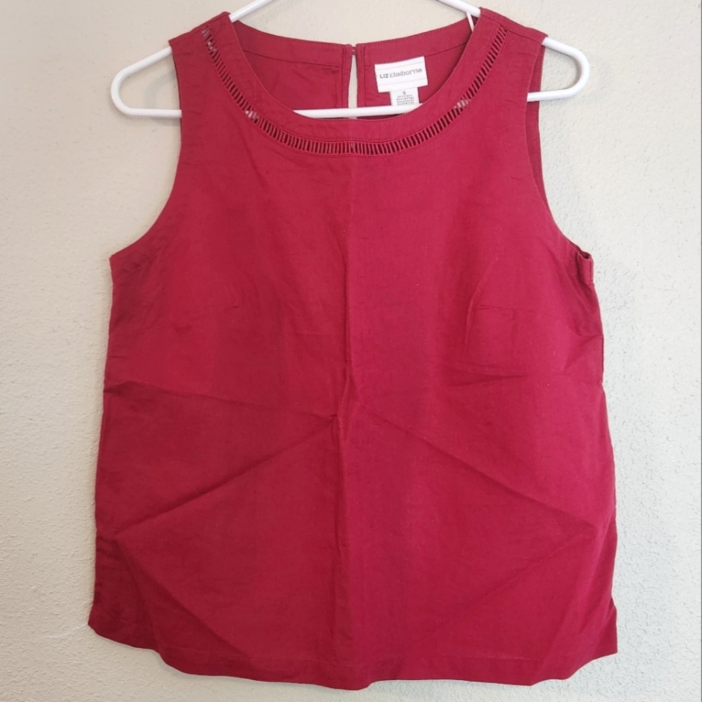 Liz Claiborne Red Blouse Size S